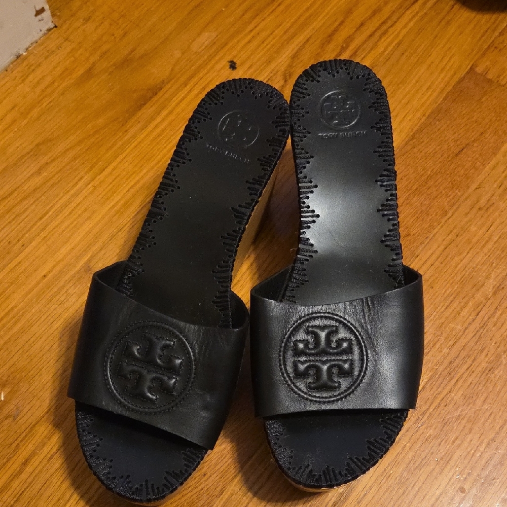 Tory Burch Black Slide Sandals